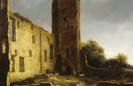 Jan van Kessel, „Ruiny zamku Egmond aan den Hoef koło Alkmaaru”
