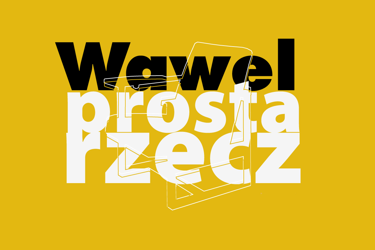 infografika - za żółtym tle napis Wawel prosta rzecz