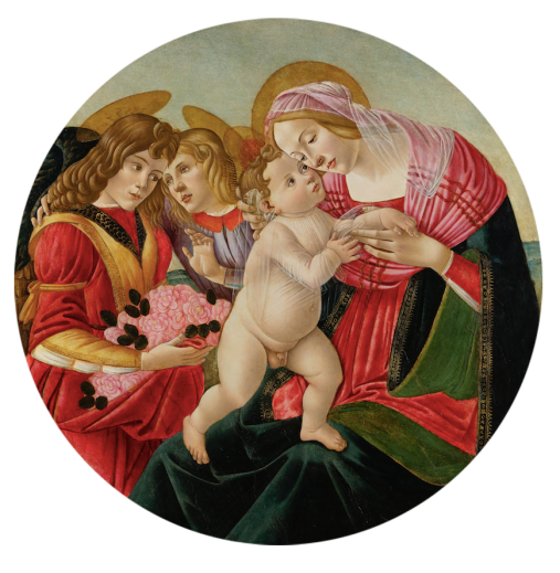 Madonna z Dzieciątkiem i aniołami z warsztatu Sandra Botticellego.