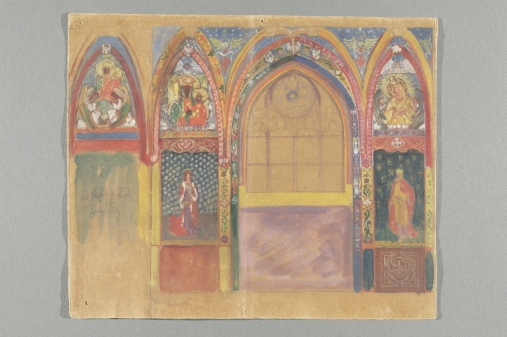 obraz przedstawiający wnętrze kaplicy Batorego w katedrze wawelskiej