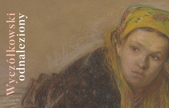 rysunek pastelą, portret młodej dziewczyny w ludowym stroju, na głowie żółta chustka z motywami kwiatowymi