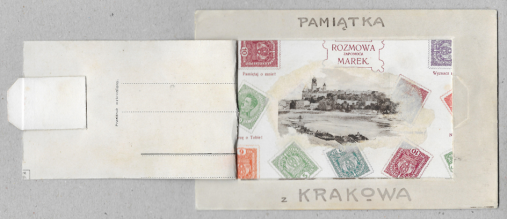 Pamiątka z Krakowa. Rozmowa za pomocą marek Wydawnictwo Salonu Malarzy Polskich Kraków, ok. 1910, AZK PZS-III-35/917