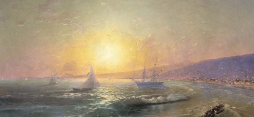Iwan Konstantynowicz Ajwazowski (1817–1900), „Zatoka morska”, 1896, olej na płótnie, nr inwentarzowy: 7423, Zamek Królewski na Wawelu