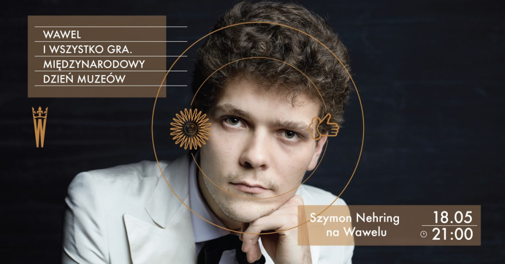infografika wydarzenia, w tle portret pianisty