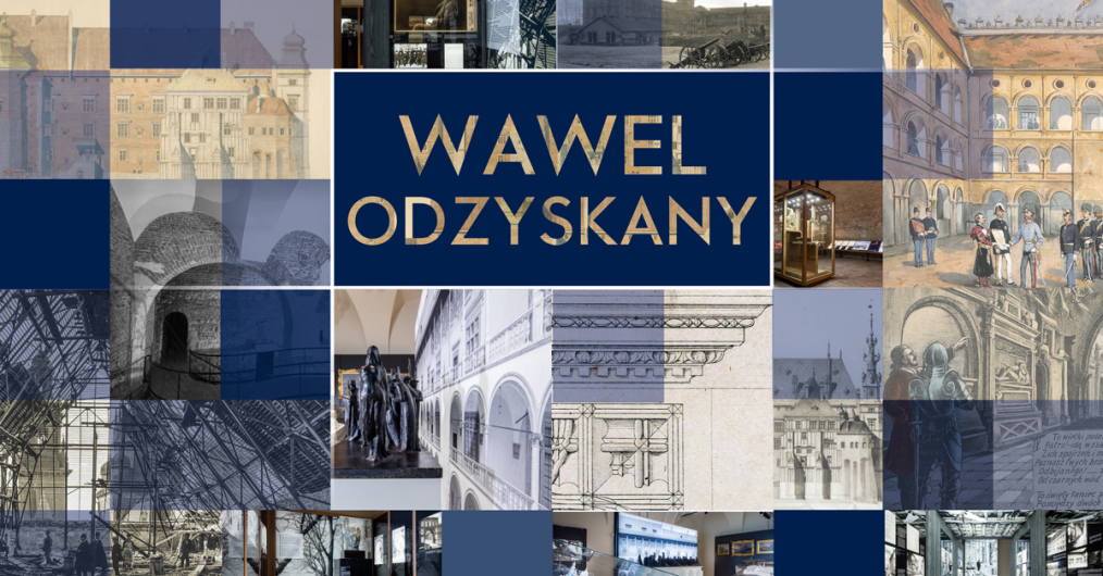 infografika wydarzenia napis Wawel Odzyskany