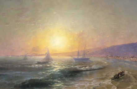 Iwan Konstantynowicz Ajwazowski (1817–1900), „Zatoka morska”, 1896, olej na płótnie, nr inwentarzowy: 7423, Zamek Królewski na Wawelu