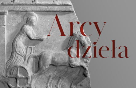 Płaskorzeźba przedstawiająca mężczyznę jadącego rydwanem zaprzęgniętym w konia