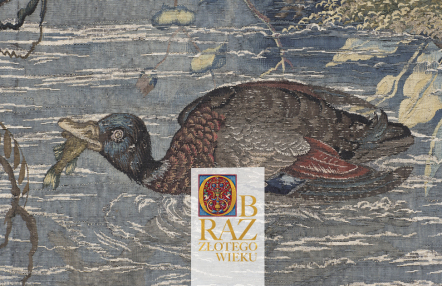 Arras "Jeleń z łanią, kaczka i żółw", Bruksela (1550-1560), fragment infografika wydarzenia