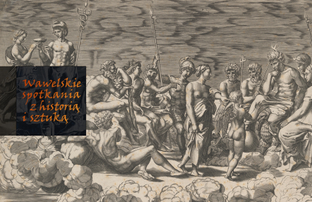 Nicolo Valegio, ryt. Gian Giacomo Caraglio, Rafael, „Narada bogów”, 1561-1576, miedzioryt, 37,5x53,8 cm, nr inw. ZKnW-PZS 10212 rycina przedstawiająca scenę mitologoczną - naradę bogów; postacie w antycznych szatach stoją w luźnej grupie, rozmawiają ze sobą