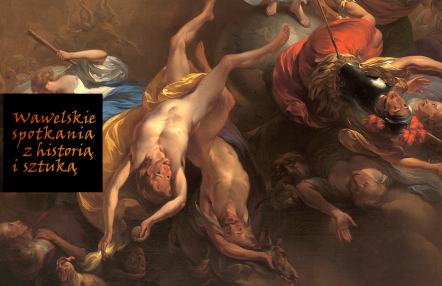 obraz przedstawia scenę mitologiczną, zwycięstwo cnoty nad przemocą - skłębione półnagie postacie w dynamicznym układzie, walczące, przewracające się nawzajem