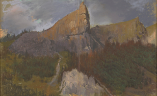 barwny widok górskich szczytów